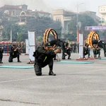 Entrenamiento de fuerzas para garantizar la seguridad durante el XIV Congreso del Partido
