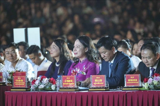 La vicepresidenta Vo Thi Anh Xuan en el festival (Fuente: VNA) anh-xuan-1.jpg