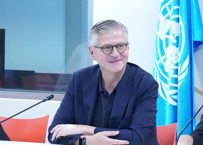Jean-Pierre Lacroix, subsecretario general de la ONU para operaciones de paz. (Fuente: VNA) vna-potal-lien-hop-quoc-an-tuong-voi-no-luc-khac-phuc-hau-qua-bom-min-va-vai-tro-gin-giu-hoa-binh-cua-viet-nam-8091033.jpg