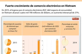 [Infografía] Fuerte crecimiento de comercio electrónico en Vietnam