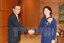 Presidenta del Parlamento de Vietnam recibe a saliente embajador de Japón