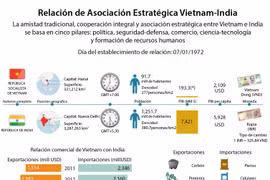 [Infografía] Relación de Asociación Estratégica Vietnam-India