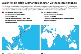 [Infografia] Cables submarinos que conectan Vietnam con el mundo