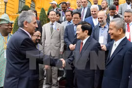 Presidente vietnamita recibe a secretario general de Federación Sindical Mundial