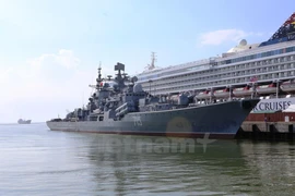 Visita ciudad vietnamita flota de buques de Marina rusa