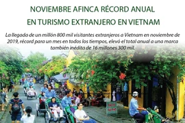 [Infografía] Noviembre afinca récord anual en turismo extranjero en Vietnam