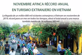 [Infografía] Noviembre afinca récord anual en turismo extranjero en Vietnam