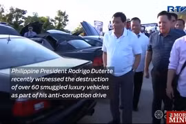 Filipinas destruye vehículos de lujo por valor de 5,5 millones de dólares en campaña anticorrupción