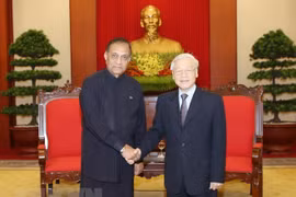 Líder partidista de Vietnam recibe al presidente del Parlamento de Sri Lanka