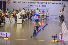 Celebran en Vietnam Campeonato regional de patinaje de estilo libre 