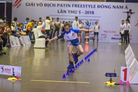 Celebran en Vietnam Campeonato regional de patinaje de estilo libre 
