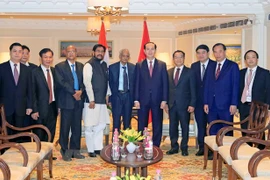 Presidente vietnamita recibe a dirigentes partidistas de la India