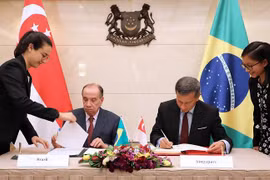 Brasil y Singapur firman acuerdo de doble tributación 