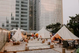 Experimentando un camping de lujo en el corazón de Hanoi