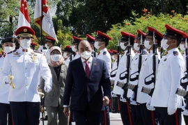 Efectúan ceremonia de recepción oficial al presidente de Vietnam