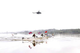 Efectúan simulacro conjunto de rescate entre Vietnam, Laos y Camboya