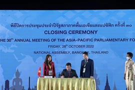 Vietnam aboga por cooperación y fomento de confianza en Foro Parlamentario Asia-Pacífico