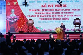 Premier de Vietnam asiste al 30 aniversario del restablecimiento de provincia de Soc Trang