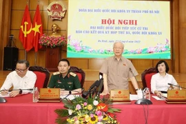 Máximo dirigente partidista vietnamita dialoga con electores de Hanoi 