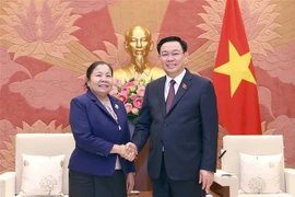 Recibe presidente parlamentario vietnamita a dirigente partidista laosiana 