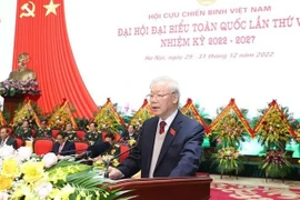 Máximo dirigente vietnamita enaltece aportes de veteranos a construcción y defensa nacional