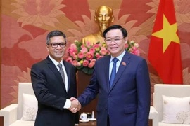 Presidente parlamentario vietnamita recibe a embajadores de Indonesia e Irán