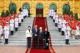 Efectúan acto de bienvenida al máximo dirigente de China