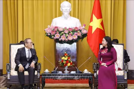 Vicepresidenta de Vietnam recibe gerente de Agencia de Noticias de Japón
