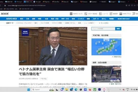 Medios japoneses destacan discurso del presidente vietnamita ante la Dieta Nacional de Japón