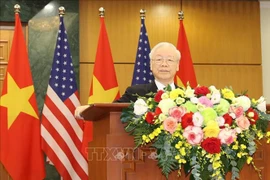 Discurso del secretario general Nguyen Phu Trong a la prensa tras sus conversaciones con el presidente estadounidense