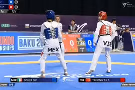 Taekwondista vietnamita derrota a campeona mundial