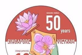 Anuncian ganador del concurso de diseño de logotipo sobre lazos diplomáticos Vietnam - Singapur
