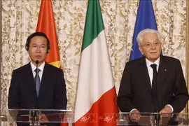 Presidentes de Vietnam e Italia copresiden rueda de prensa tras conversaciones