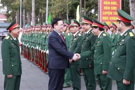 Presidente del Parlamento realiza visita previa al Tet a fuerzas armadas de provincia de An Giang