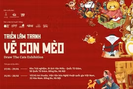 Exposición de arte sobre Año del Gato abre en Hanoi
