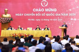 El primer ministro de Vietnam, Pham Minh Chinh, interviene en la cita. (Foto: VNA)