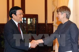 Presidente Truong Tan Sang recibe a la embajadora alemana Jutta Frasch (Fuente: VNA)