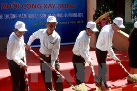Arranca construcción de escuela preescolar en isla Ly Son