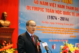 El presidente del Frente de la Patria, Nguyen Thien Nhan, en la reunión (Fuente:VNA)