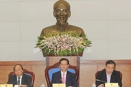 El primer ministro Nguyen Tan Dung, en la conferencia de video este martes entre el Gobierno central y dirigentes provinciales. (Fuente: VNA)