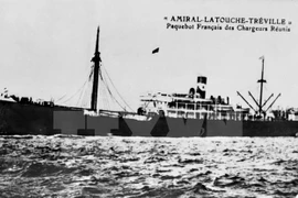 El presidente Ho Chi Minh en barco Amiral La Touche De Trévillie al extranjero en buscar el camino para la liberacion del país. (Fuente: VNA)