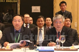 Delegación vietnamita en la Reunión ampliada de Altos Funcionarios de Defensa de la ASEAN 2015 (ADSOM-Plus) (Fuente: VNA)