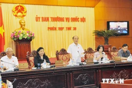 El presidente de la AN, Nguyen Sinh Hung, en la reunión (Fuente: VNA)