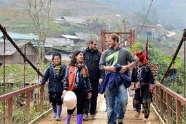 Turistas internacionales en Sapa (Fuente:VNA)
