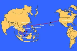 El cable submarino Asia – America Gateway (AAG) (Fuente: Internet)