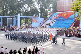 Ensayo de desfile por aniversario 40 de la reunificación de Vietnam. Foto de ilustración. (Fuente: VNA)