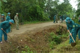 Las fuerzas armadas de Quang Tri despejan el camino (Foto: Internet)