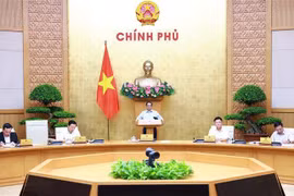 El primer ministro de Vietnam, Pham Minh Chinh, interviene en el evento. (Fuente: VNA)