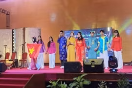 Delegación de Vietnam en el XIX Foro Cultural Juvenil de la ASEAN. (Fuente: VNA)