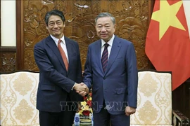 El presidente de Vietnam, To Lam, y el embajador japonés Ito Naoki. (Fuente: VNA)